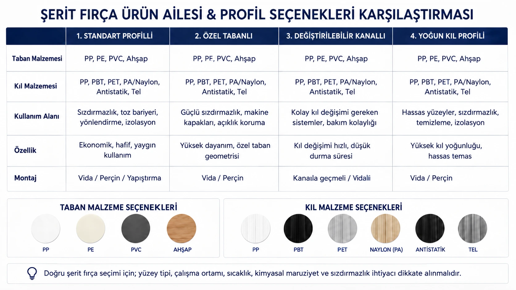 Endüstriyel şerit fırça yapısı